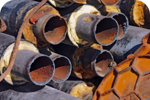 Трубы БУ — Механическая очистка от изоляционного покрытия — фото